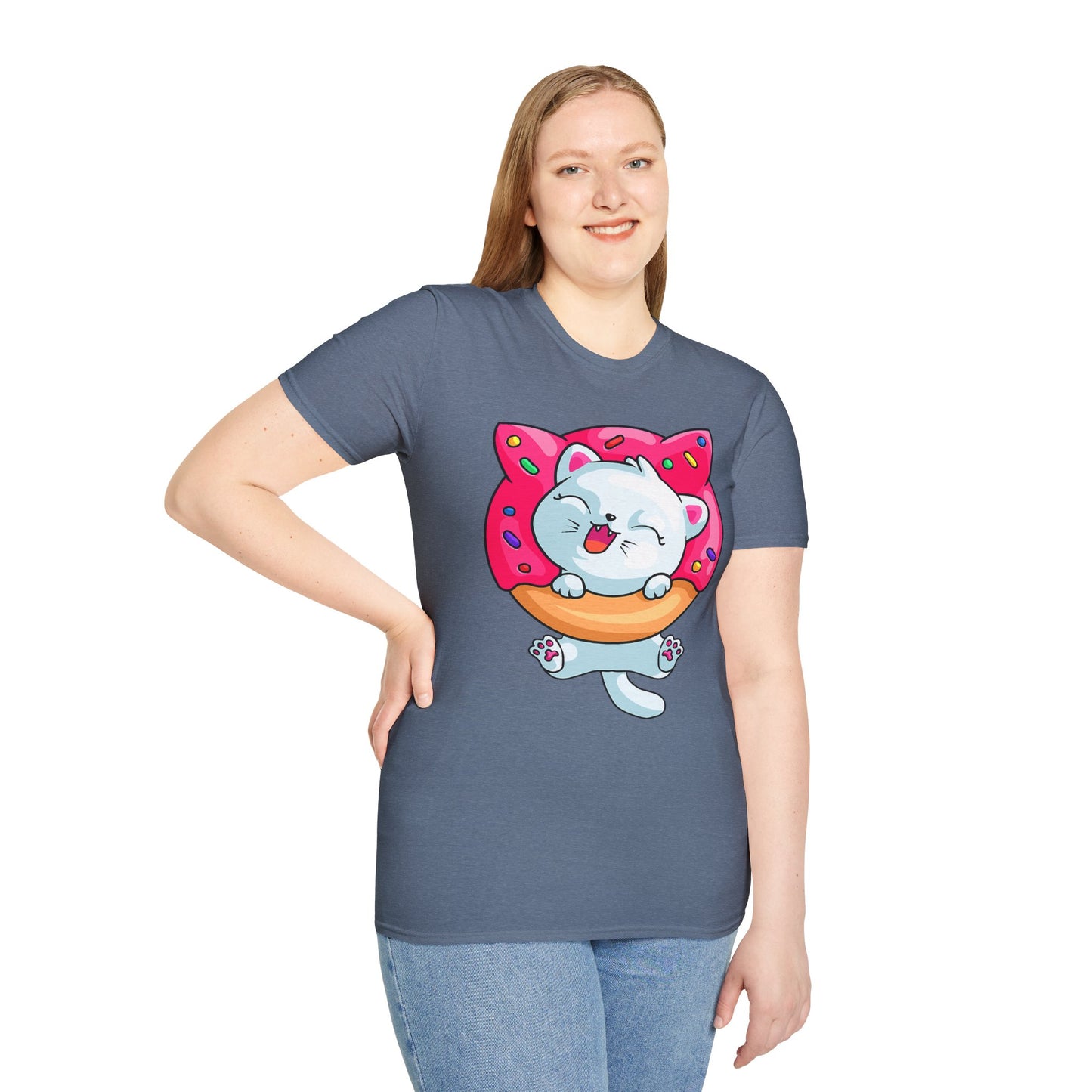 Cute Cat with Donut Unisex T-Shirt, Adorable Pet Lover Gift, Fun Summer Wear, Trendy Graphic Tee, Perfect for Birthdays, Casual Days, [...]