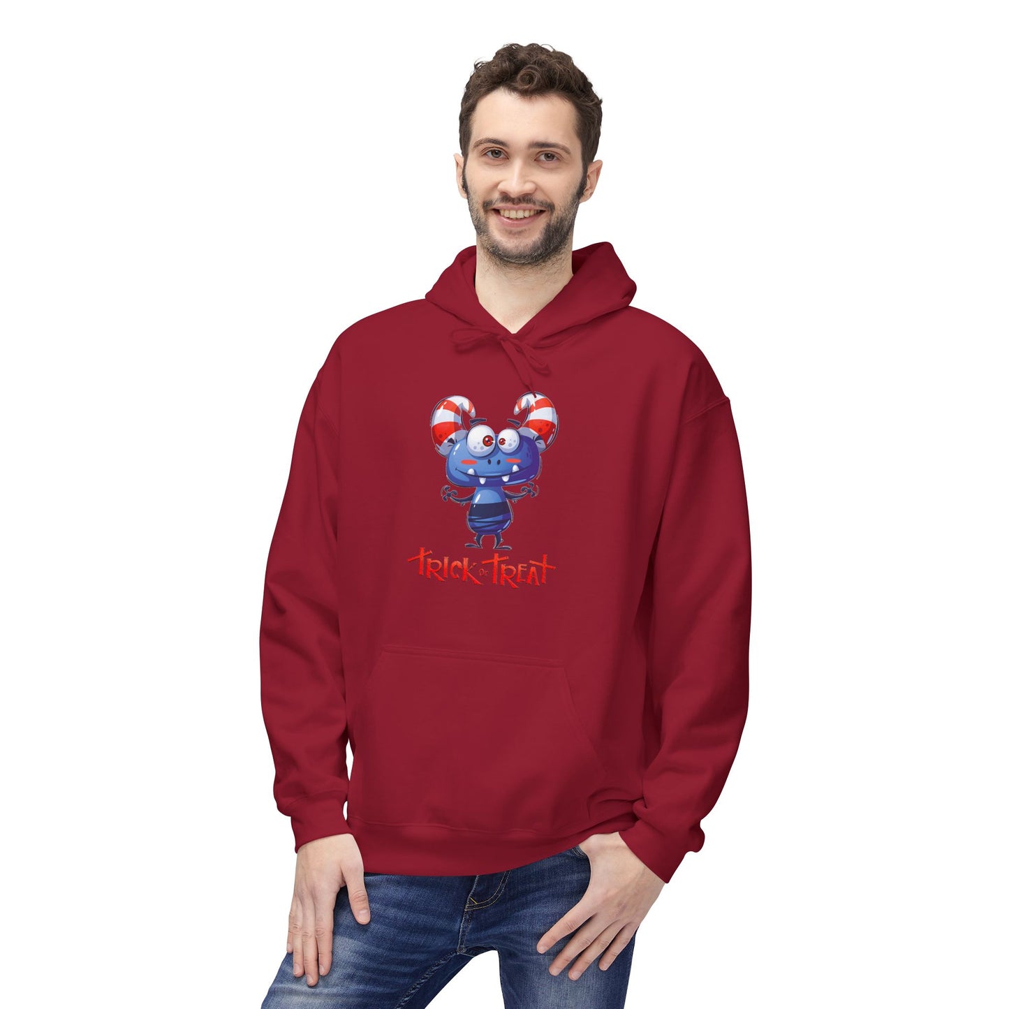 Halloween Trick or Treat Fleece Hoodie, Cozy Fall Sweatshirt, Perfect for Kids & Adults, Seasonal Wear, Halloween Costume Addition, [...]