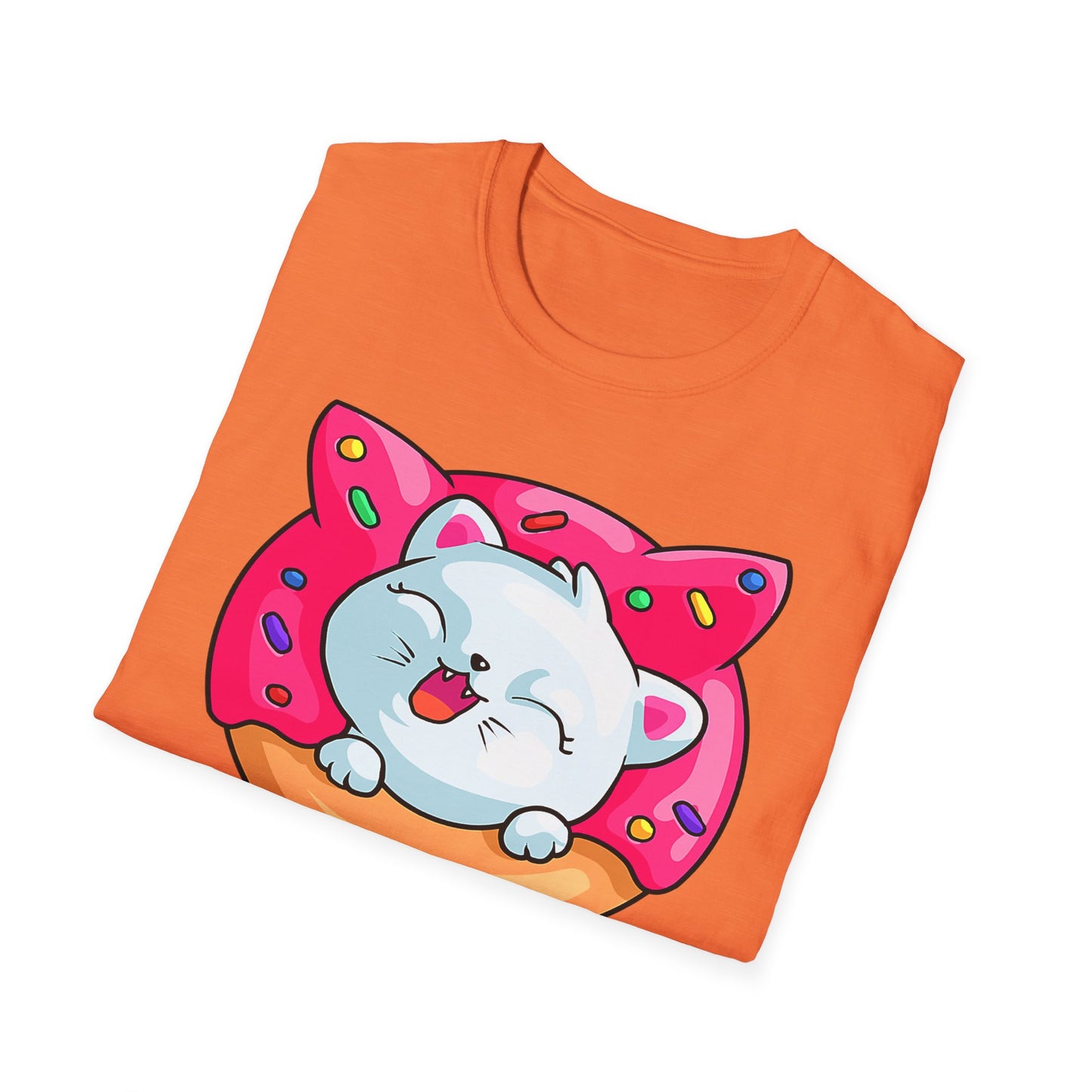 Cute Cat with Donut Unisex T-Shirt, Adorable Pet Lover Gift, Fun Summer Wear, Trendy Graphic Tee, Perfect for Birthdays, Casual Days, [...]