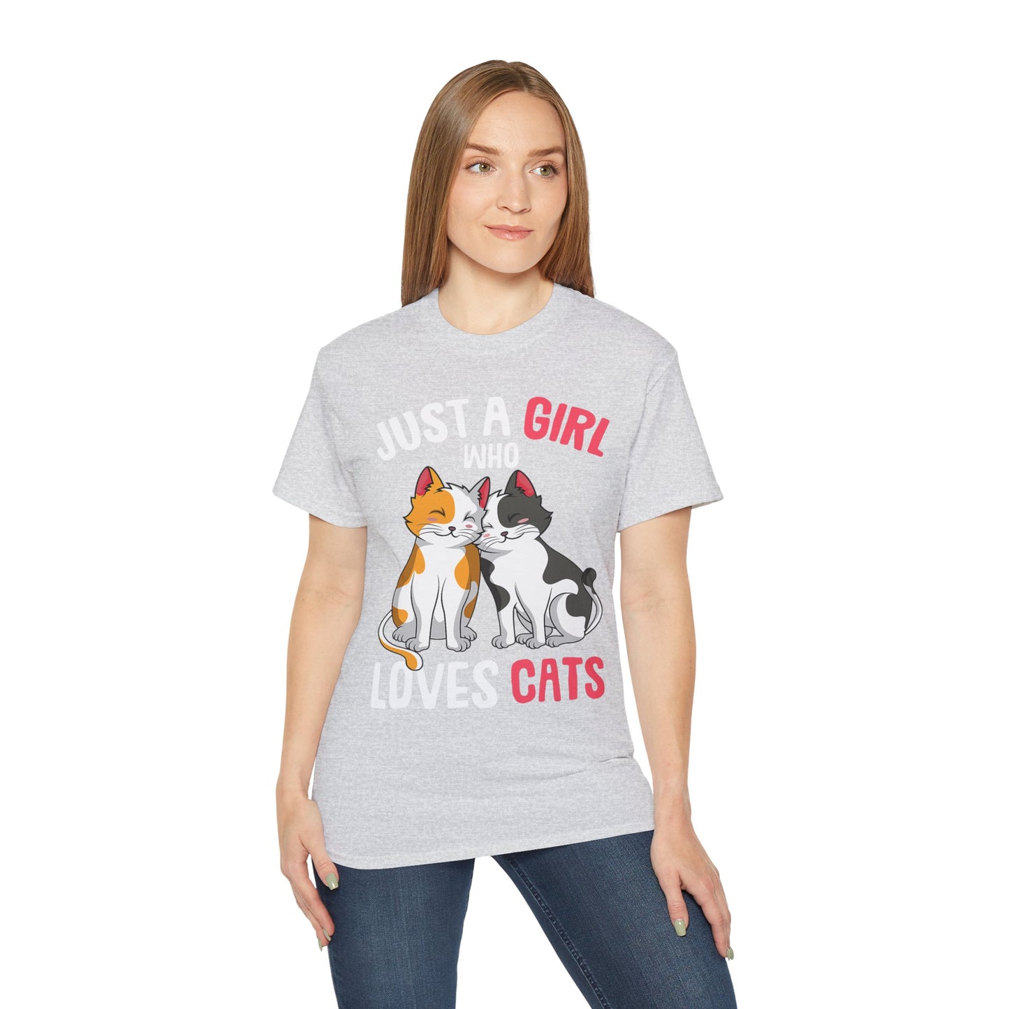 Cute Cat Girls Unisex Tee, Perfect for Cat Lovers, Gift for Her, Birthday Shirt, Animal Lover Tee