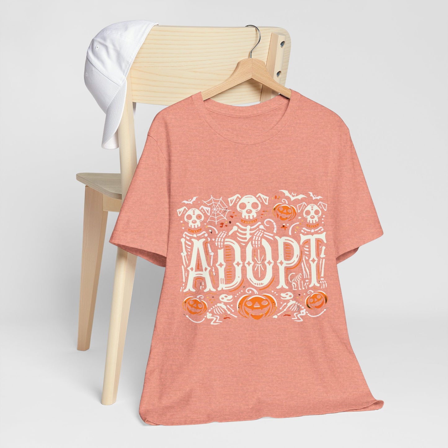 Pumpkin-Themed Adoption Awareness Tee, Perfect for Halloween, Dog Lovers, Pet Advocates, Animal Rescue Fundraisers, Fall Celebrations