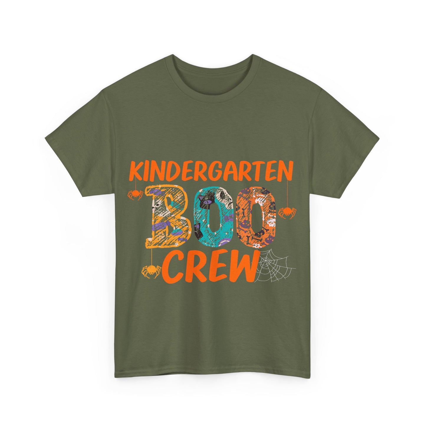 Kindergarten Boo Crew Tee, Unisex Cotton T-Shirt for Teachers, Class Parties, Halloween Costume, Fun School Spirit Wear, Gift for Kids