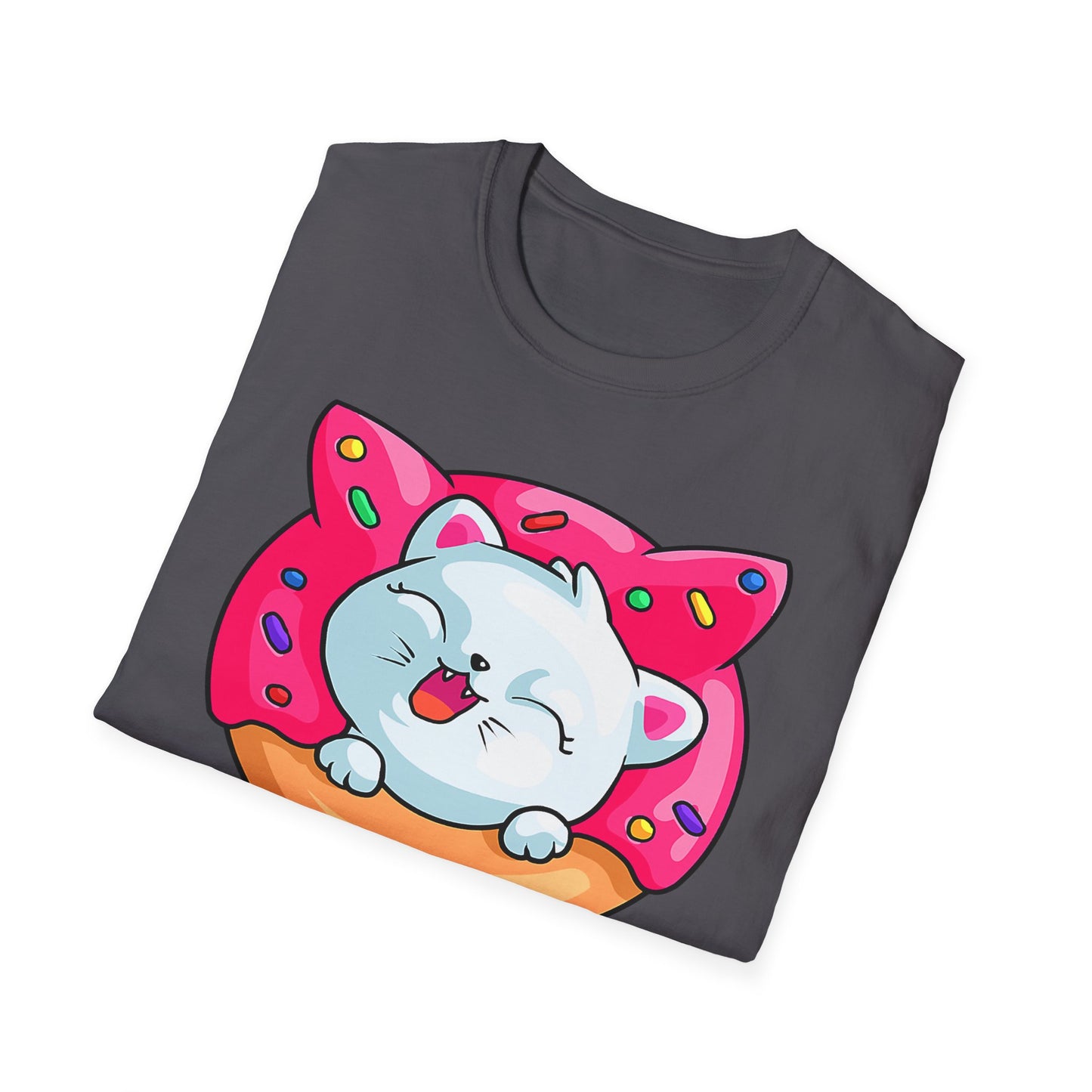 Cute Cat with Donut Unisex T-Shirt, Adorable Pet Lover Gift, Fun Summer Wear, Trendy Graphic Tee, Perfect for Birthdays, Casual Days, [...]