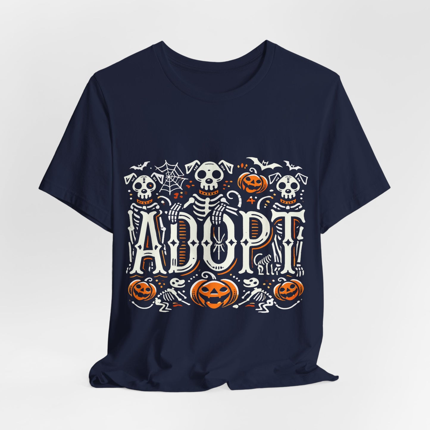 Pumpkin-Themed Adoption Awareness Tee, Perfect for Halloween, Dog Lovers, Pet Advocates, Animal Rescue Fundraisers, Fall Celebrations