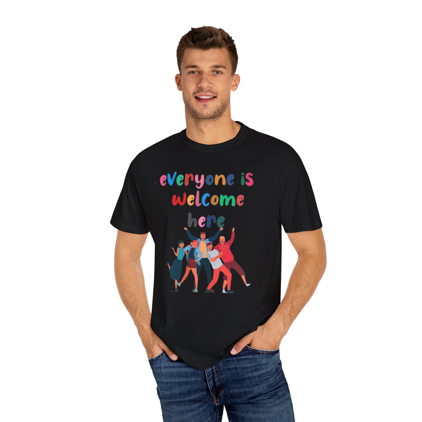 Inclusive Welcoming T-Shirt, Unisex Graphic Tee, Rainbow Pride Shirt, LGBTQ+ Apparel, Equality Fashion, Casual Summer Top