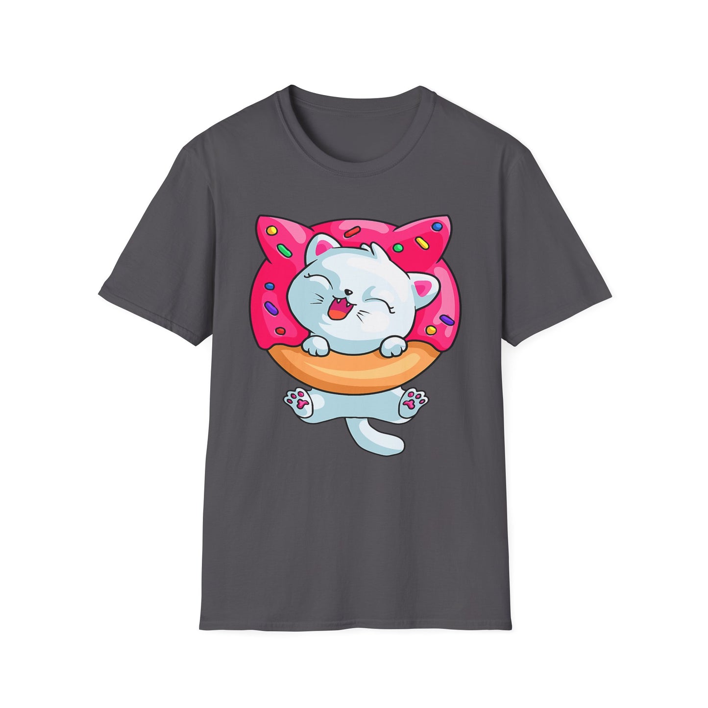 Cute Cat with Donut Unisex T-Shirt, Adorable Pet Lover Gift, Fun Summer Wear, Trendy Graphic Tee, Perfect for Birthdays, Casual Days, [...]