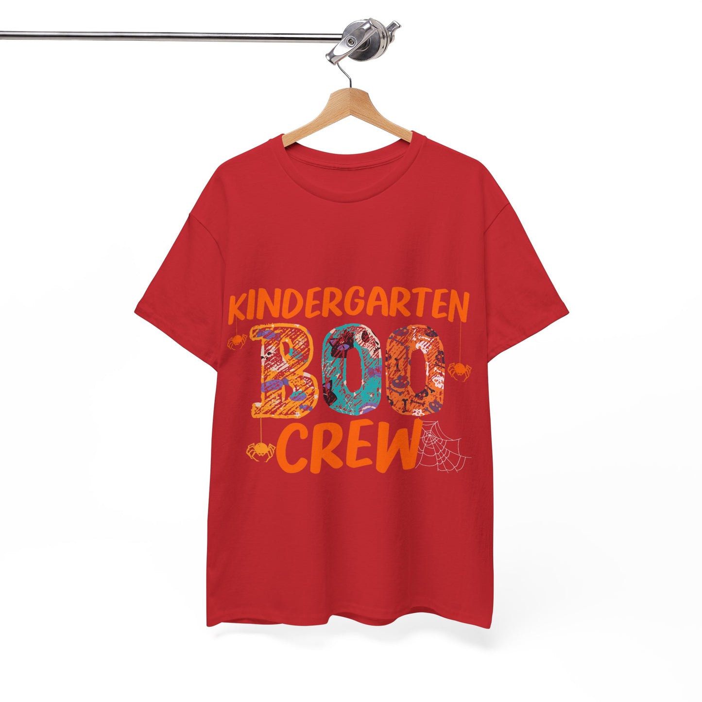 Kindergarten Boo Crew Tee, Unisex Cotton T-Shirt for Teachers, Class Parties, Halloween Costume, Fun School Spirit Wear, Gift for Kids