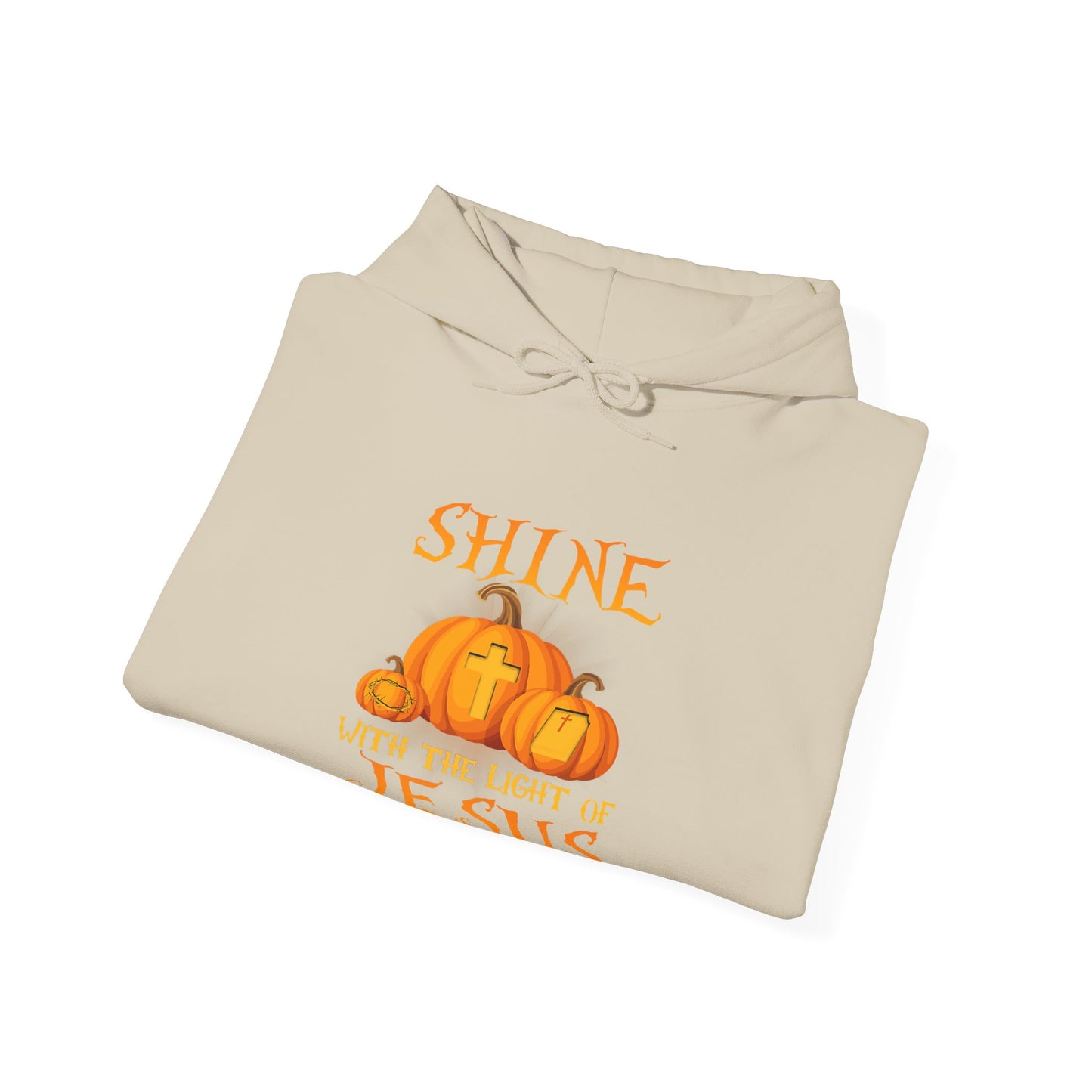 Shine in Jesus Pumpkin Sweatshirt | Fall Apparel, Christian Gift, Unisex Hoodie, Autumn Fashion, Thanksgiving Sweatshirt