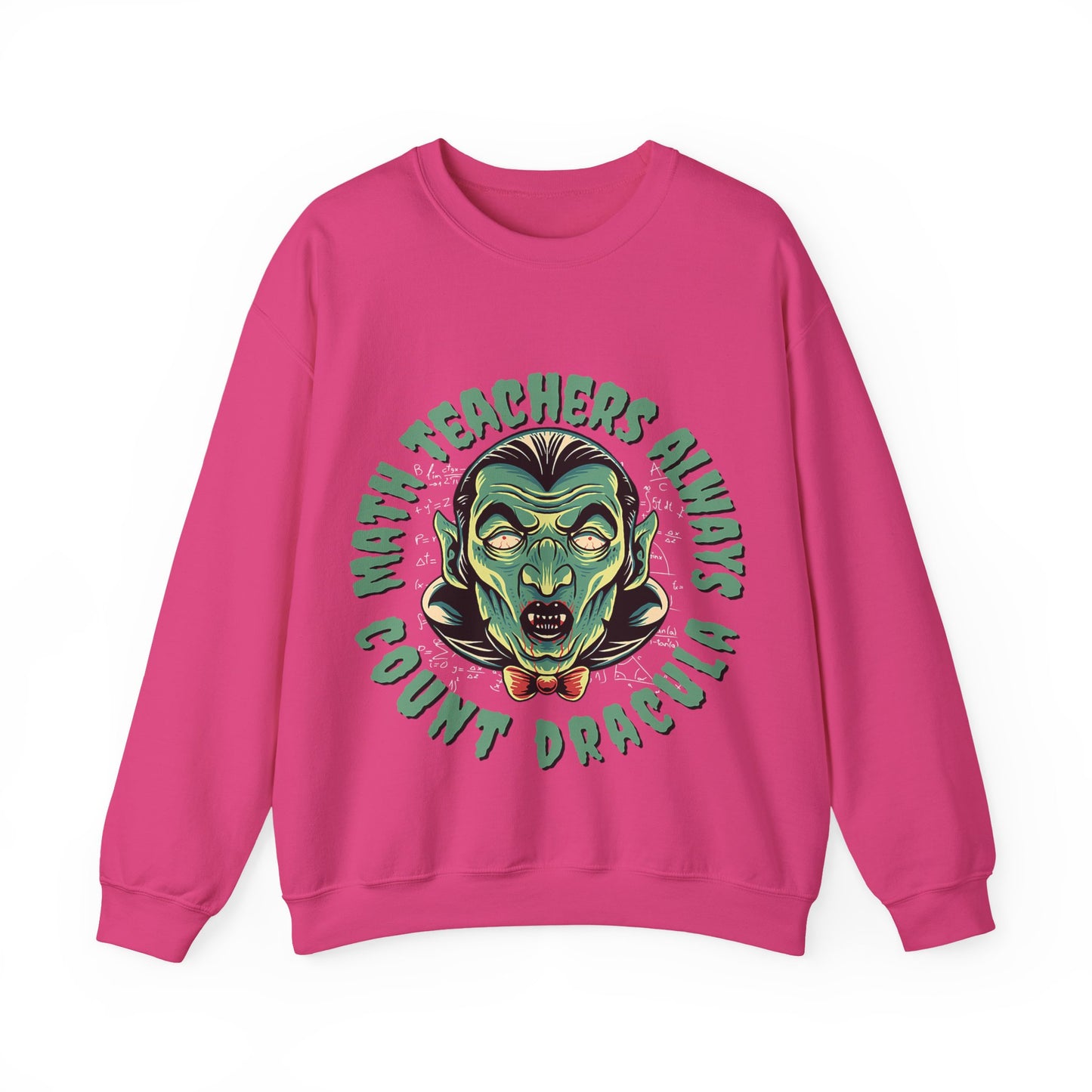 Halloween Count Dracula Sweatshirt, Unisex Crewneck for Teachers, Spooky Gift Idea, Fall Fashion, Halloween Costume