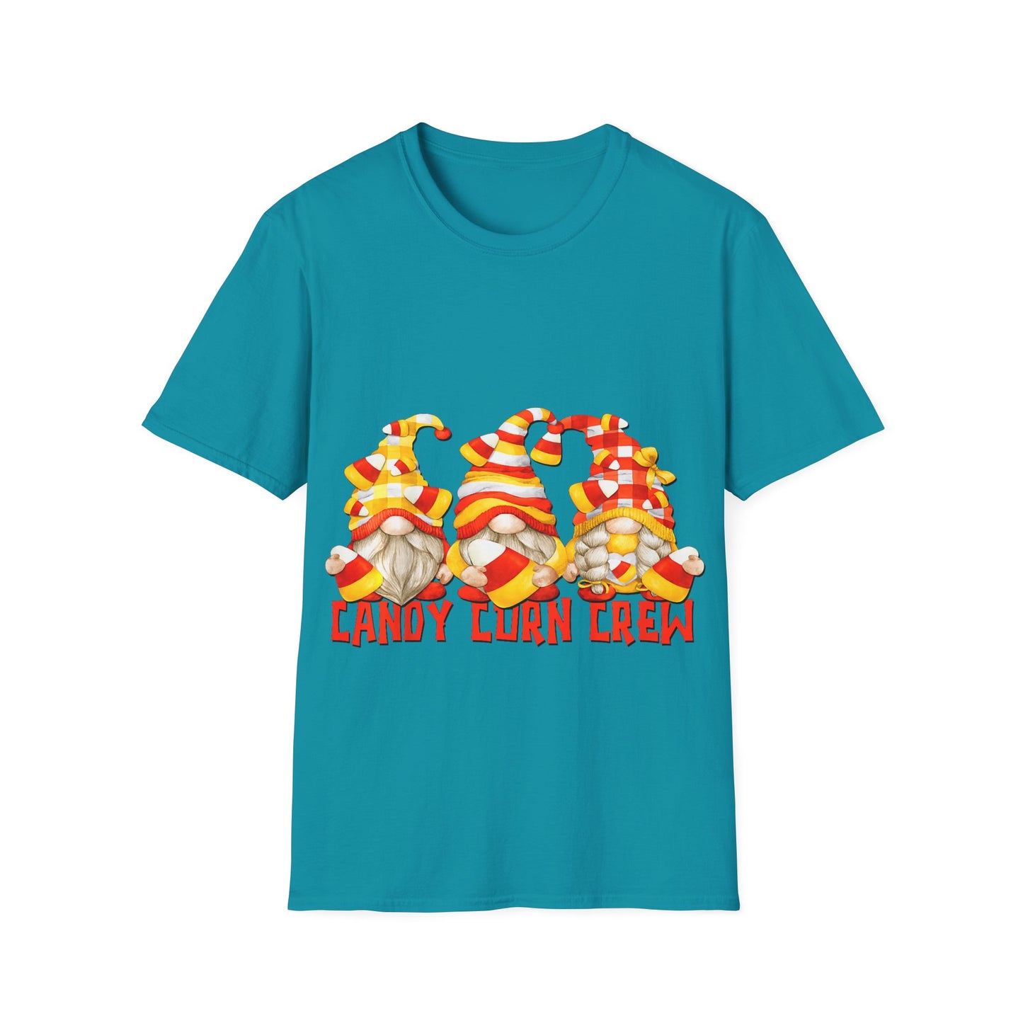 Candy Corn Crew Unisex T-Shirt - Fall Fashion, Halloween Apparel, Thanksgiving Gatherings, Cozy Comfort, Seasonal Style