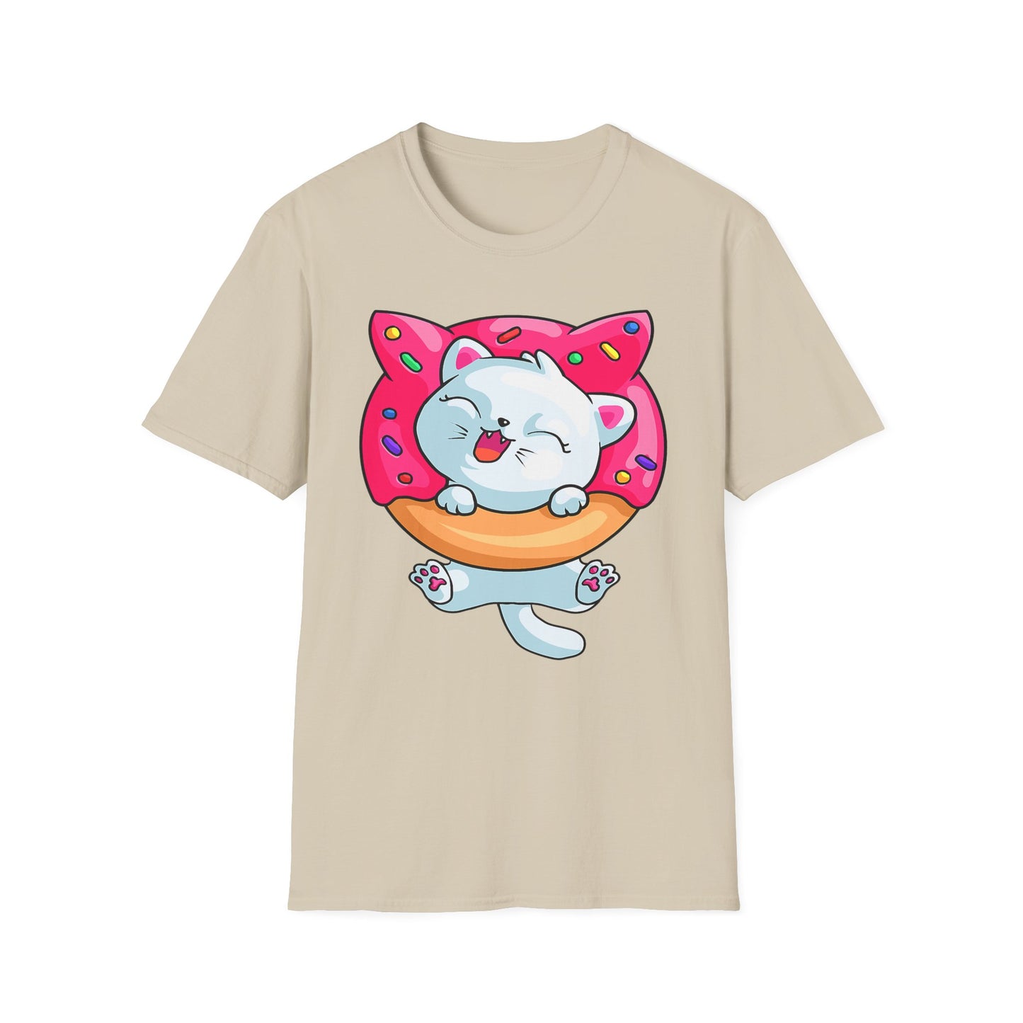 Cute Cat with Donut Unisex T-Shirt, Adorable Pet Lover Gift, Fun Summer Wear, Trendy Graphic Tee, Perfect for Birthdays, Casual Days, [...]