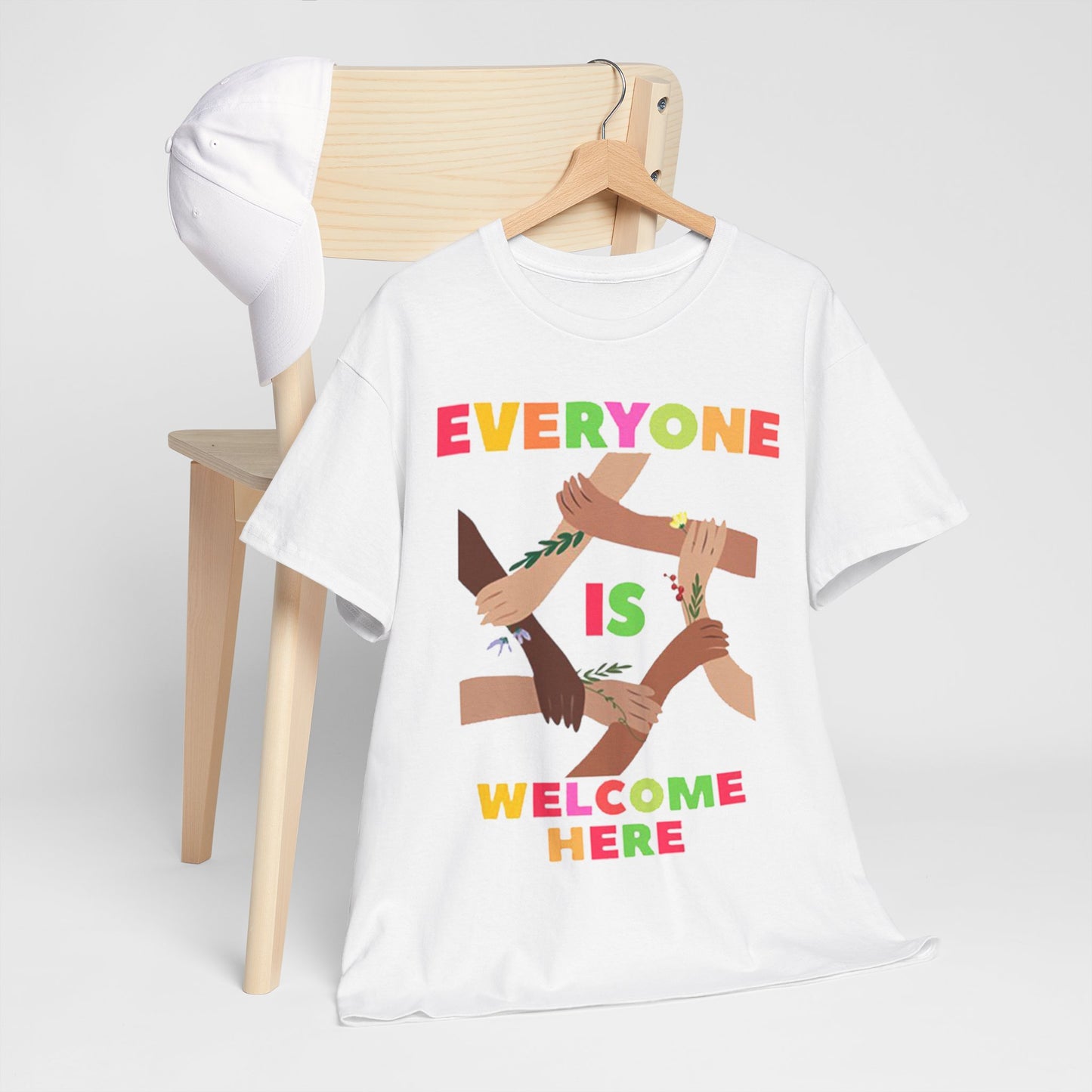 Inclusive Message Unisex Heavy Cotton Tee, Equality Shirt, Diversity Tee, Gift for Friends, Community Wear, Pride Apparel